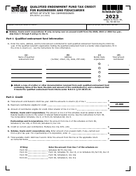 Document preview: Form SFN28700 Schedule QEC Qualified Endowment Fund Tax Credit for Businesses and Fiduciaries - North Dakota, 2023