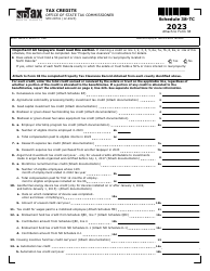 Form SFN28701 Schedule 38-TC Tax Credits - North Dakota