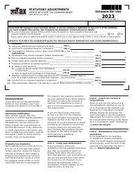 Document preview: Form SFN28710 Schedule ND-1SA Statutory Adjustments - North Dakota, 2023