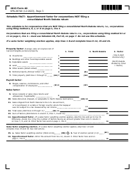 Form 40 (SFN28740) Corporation Income Tax Return - North Dakota, Page 3
