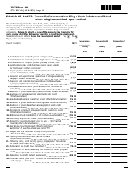 Form 40 (SFN28740) Corporation Income Tax Return - North Dakota, Page 8