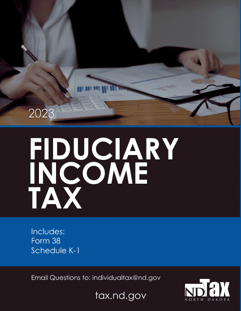 Instructions for Form 38, SFN28707 Fiduciary Income Tax Return - North Dakota, 2023