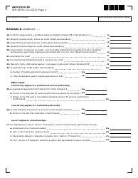 Form 58 (SFN28703) Partnership Income Tax Return - North Dakota, Page 4