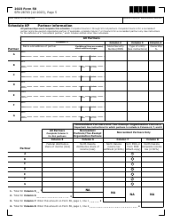 Form 58 (SFN28703) Partnership Income Tax Return - North Dakota, Page 5