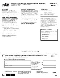 Document preview: Form 58-ES (SFN28734) Partnership Estimated Tax Payment Voucher - North Dakota, 2023
