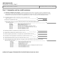 Form SFN28706 Schedule RZ Renaissance Zone Income Exemption and Tax Credits - North Dakota, Page 5