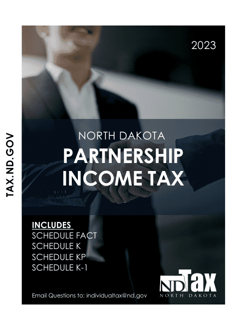Instructions for Form 58, SFN28703 Partnership Income Tax Return - North Dakota, 2023