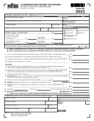 Form 60 (SFN28717) S Corporation Income Tax Return - North Dakota