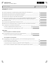 Form 60 (SFN28717) S Corporation Income Tax Return - North Dakota, Page 4
