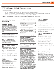 Instructions for Form ND-EZ, ND-1, SFN28745, SFN28702 - North Dakota, Page 11