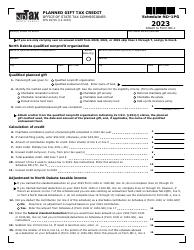 Form SFN28705 Schedule ND-1PG Planned Gift Tax Credit - North Dakota