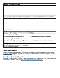 Pre-filing Meeting Request Form - 401 Program - Oregon, Page 2