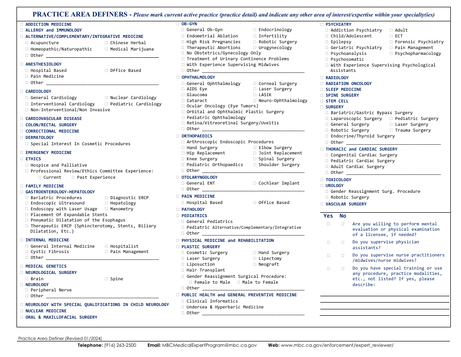 Form ER-1 Expert Reviewer Original Application - California, Page 3