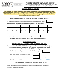 Form DWAR15AB Drinking Water Analysis Reporting Form (Dwar) for Water Systems Using Surface Water or Groundwater Under the Influence of Surface Water - Direct, Conventional, and Membrane Filtration - Arizona, Page 2