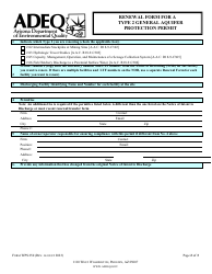 Form WPS250 Renewal Form for a Type 2 General Aquifer Protection Permit - Arizona, Page 2
