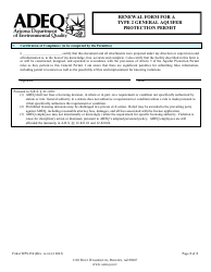 Form WPS250 Renewal Form for a Type 2 General Aquifer Protection Permit - Arizona, Page 3