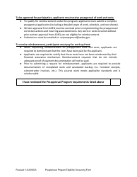 Underground Storage Tank (Ust) Preapproval Program Eligibility Screening Form - Arizona, Page 2
