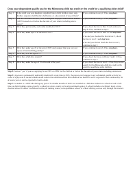 Schedule M1DQC Dependents and Qualifying Children - Minnesota, Page 3