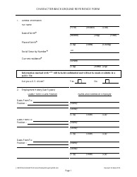 Character/Background Reference Form for Hazardous Waste Facility Permit Application - Form for Key Employee - Arizona, Page 2