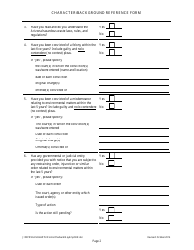 Character/Background Reference Form for Hazardous Waste Facility Permit Application - Form for Key Employee - Arizona, Page 3