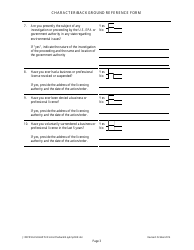 Character/Background Reference Form for Hazardous Waste Facility Permit Application - Form for Key Employee - Arizona, Page 4