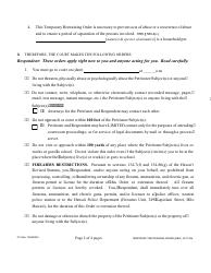 Form 3F-P-306 Temporary Restraining Order - Hawaii, Page 2