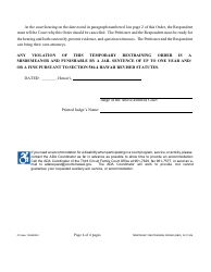 Form 3F-P-306 Temporary Restraining Order - Hawaii, Page 4