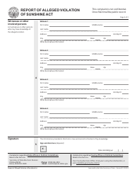 Report of Alleged Violation of Sunshine Act - Idaho, Page 2