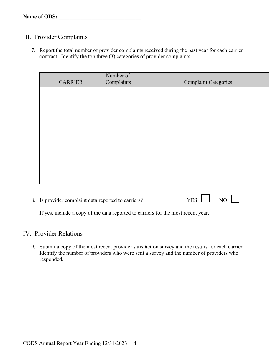 Certified Organized Delivery System (Ods) Annual Report - New Jersey, Page 5