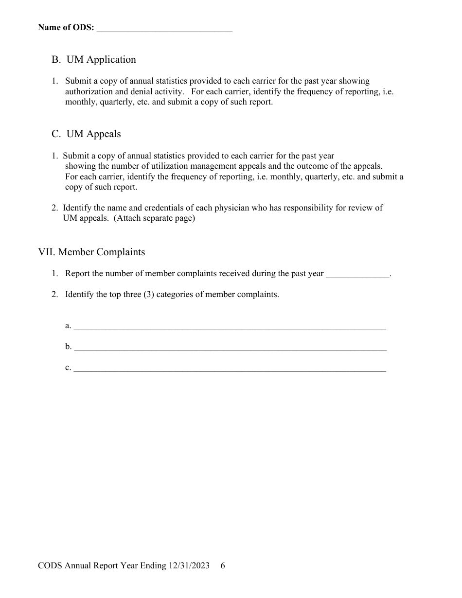 Certified Organized Delivery System (Ods) Annual Report - New Jersey, Page 7