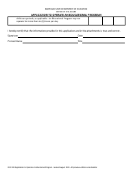 Form OCC200 Application to Operate an Educational Program - Maryland, Page 3