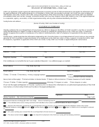 Document preview: Form OCC1260 Release of Information - Child Care - Maryland