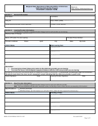 Form DOC.231.21P Provider Change Form - Child Care Scholarship Program - Maryland