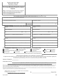 Document preview: Fictitious Business Name Statement - Sonoma County, California