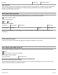 Form ON00276E Report of a Workplace Fatality, Injury, Illness or Incident (Ohsa S. 51, 52, 53) - Ontario, Canada, Page 3