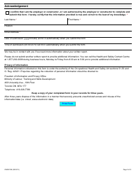 Form ON00276E Report of a Workplace Fatality, Injury, Illness or Incident (Ohsa S. 51, 52, 53) - Ontario, Canada, Page 9