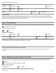 Forme ON00276F Signalement D&#039;un Deces, D&#039;une Blessure, D&#039;une Maladie Ou D&#039;un Incident Sur Le Lieu De Travail (Articles 51, 52 Et 53 De La Lsst) - Ontario, Canada (French), Page 3