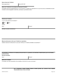 Forme ON00276F Signalement D&#039;un Deces, D&#039;une Blessure, D&#039;une Maladie Ou D&#039;un Incident Sur Le Lieu De Travail (Articles 51, 52 Et 53 De La Lsst) - Ontario, Canada (French), Page 6