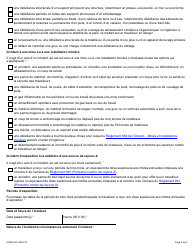 Forme ON00276F Signalement D&#039;un Deces, D&#039;une Blessure, D&#039;une Maladie Ou D&#039;un Incident Sur Le Lieu De Travail (Articles 51, 52 Et 53 De La Lsst) - Ontario, Canada (French), Page 8