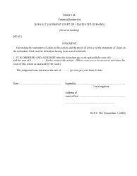 Document preview: Form 19A Default Judgment (Debt or Liquidated Demand) - Ontario, Canada
