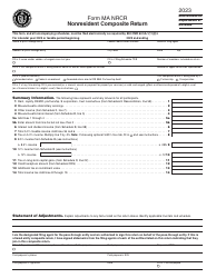 Document preview: Form MA NRCR Nonresident Composite Return - Massachusetts, 2023