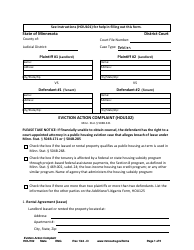 Document preview: Form HOU102 Eviction Action Complaint - Minnesota