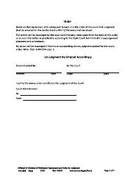 Form HOU803 Affidavit of Violation of Settlement Agreement and Order for Judgment - Minnesota, Page 2