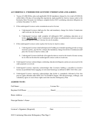 Continuing Education Delinquency Plan - Kentucky, Page 2