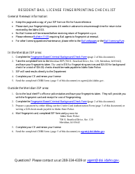 Document preview: Bail Renewal Fingerprint Packet - Resident - Idaho