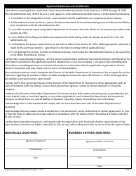 Application for a Life Settlement Provider License - Idaho, Page 3