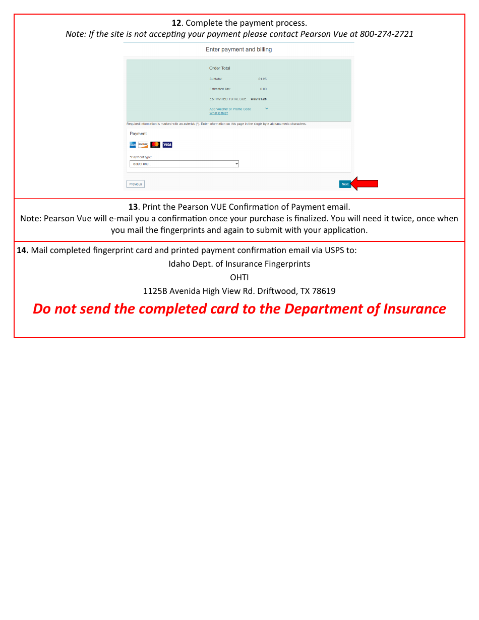 Bail Renewal Fingerprint Packet - Non-resident - Idaho, Page 11