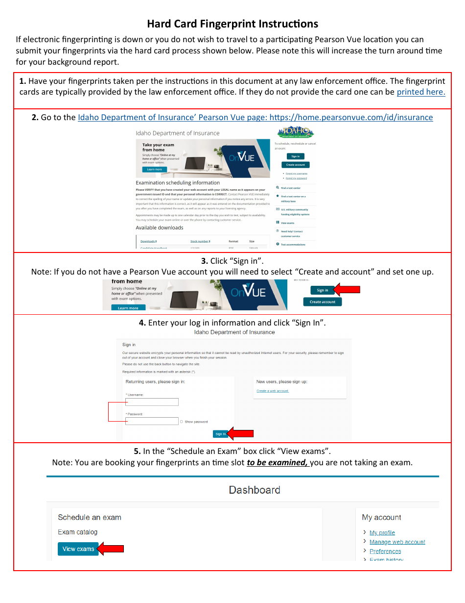 Bail Renewal Fingerprint Packet - Non-resident - Idaho, Page 7