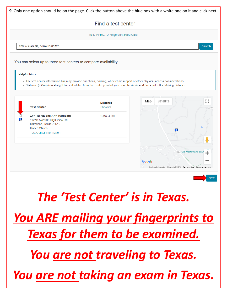 Bail Renewal Fingerprint Packet - Non-resident - Idaho, Page 9