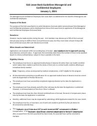Document preview: Sick Leave Bank Application - Managerial and Confidential Employees - Vermont